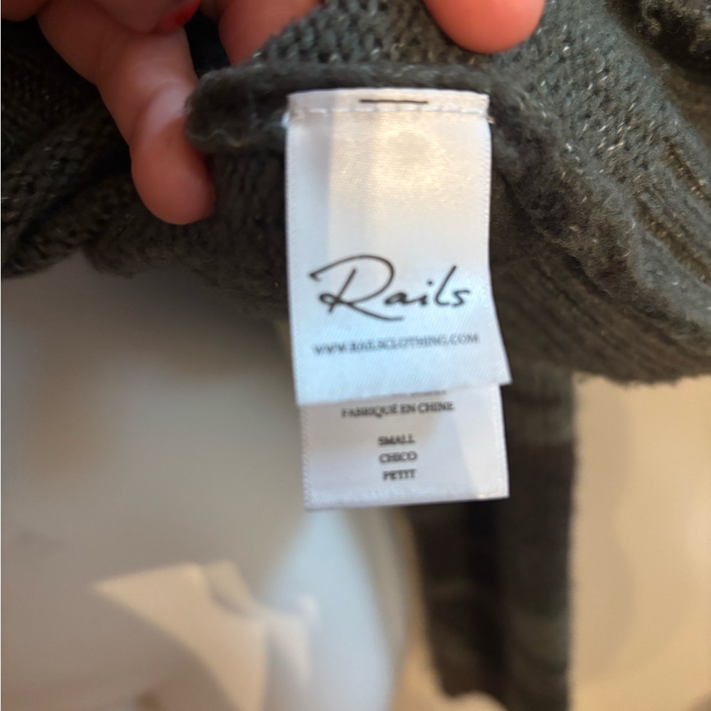 Rails Perci Wool Sweater in Jungle Camo Pullover in Green S - Picture 6 of 8